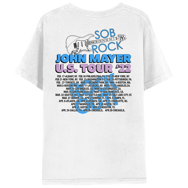 John Mayer Sob Rock Portrait White Tour Tee