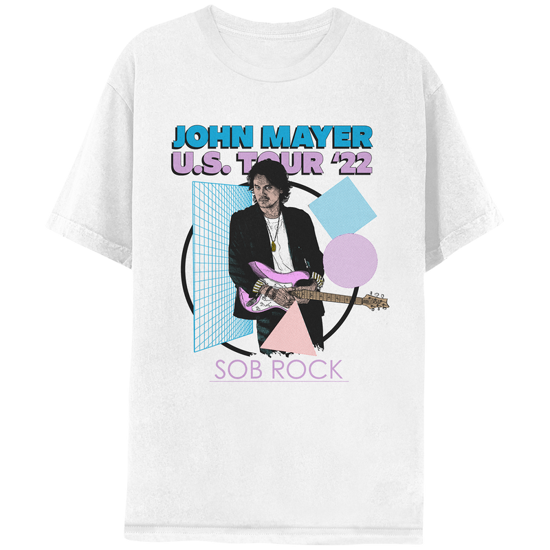 John Mayer Sob Rock Portrait White Tour Tee