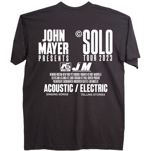 John Mayer Solo Tour Black Photo Tee
