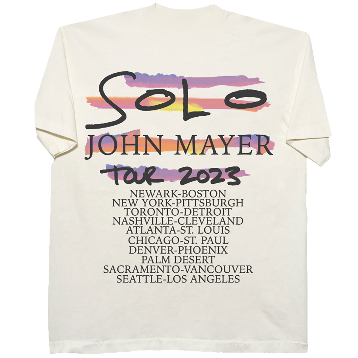 John Mayer John Mayer Solo Tour White Photo Tee