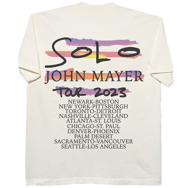 John Mayer Solo Tour White Photo Tee